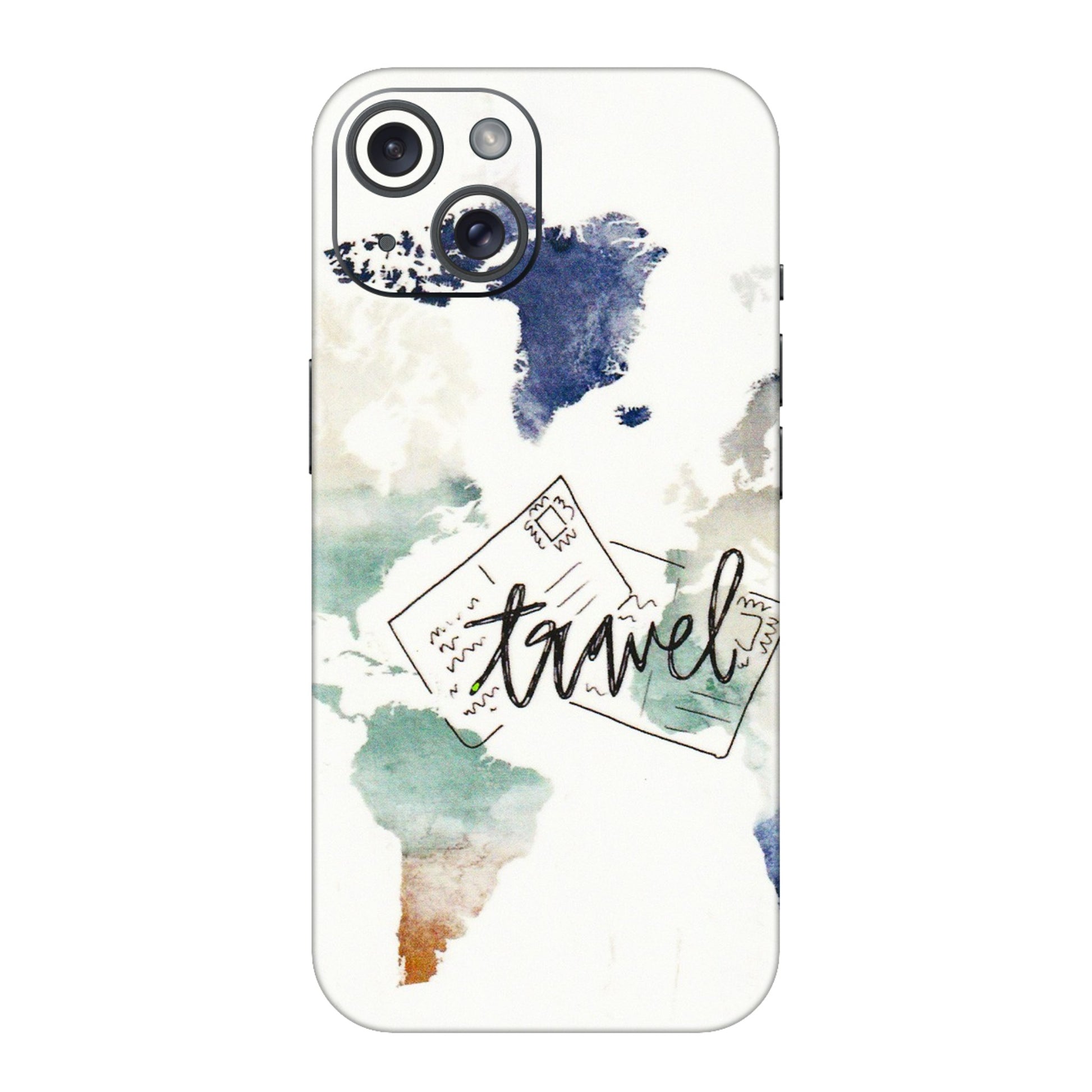 Apple iPhone Skins (All Models) - Travel The World - 3D Embossed Finish (L-232) iPhone 15