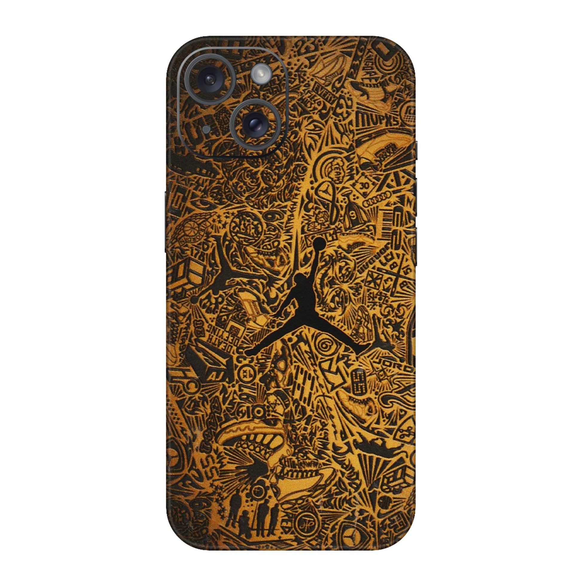 Apple iPhone Skins (All Models) - Premium Gold Basketball Player - 3D Embossed Finish (L-236) iPhone 15