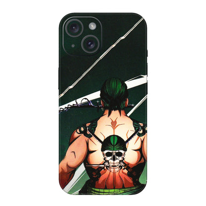 Apple iPhone Skins (All Models) - Zoro Anime - 3D Embossed Finish (L-23) iPhone 15