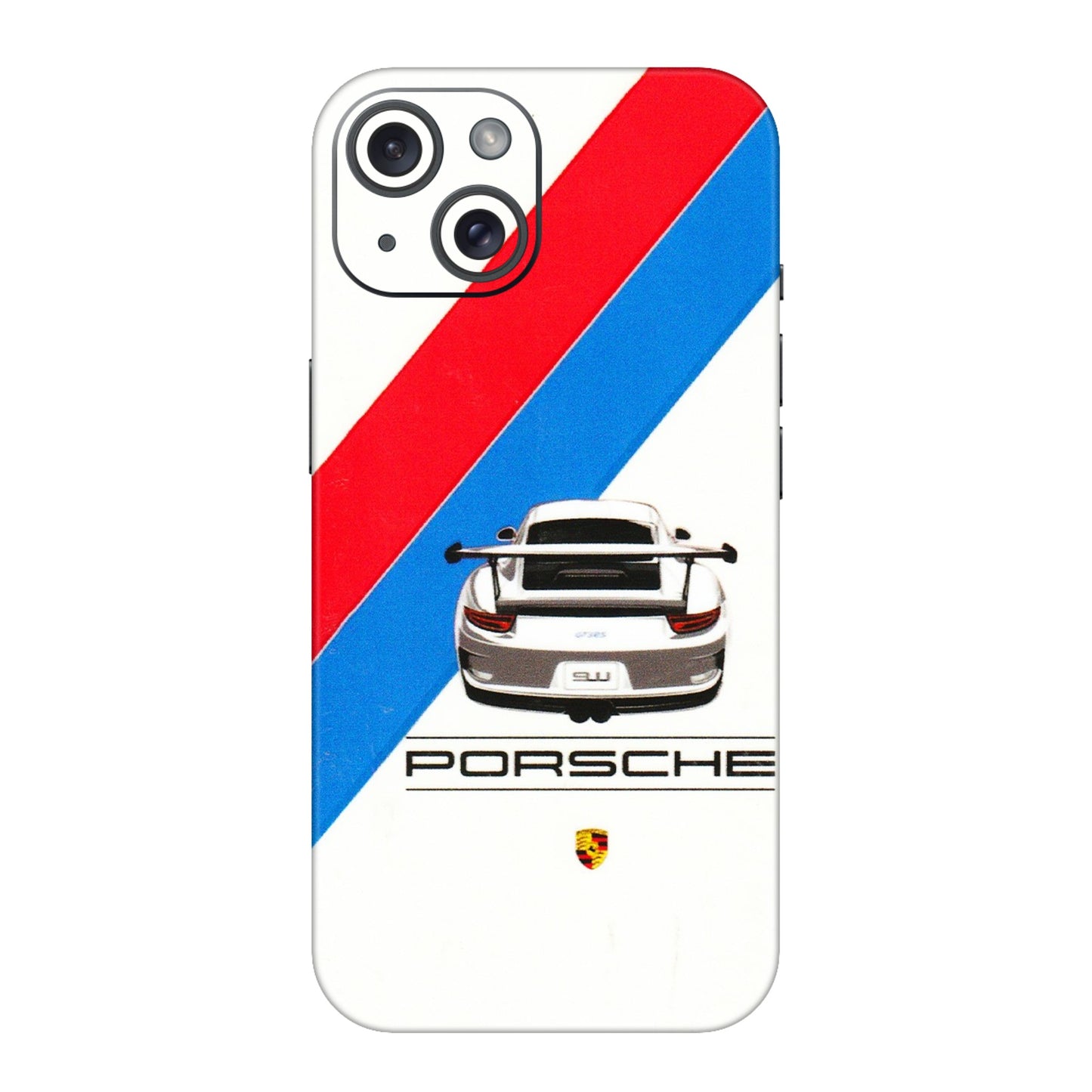 Apple iPhone Skins (All Models) - Porche Car Sober Logo - 3D Embossed Finish (L-248) iPhone 15