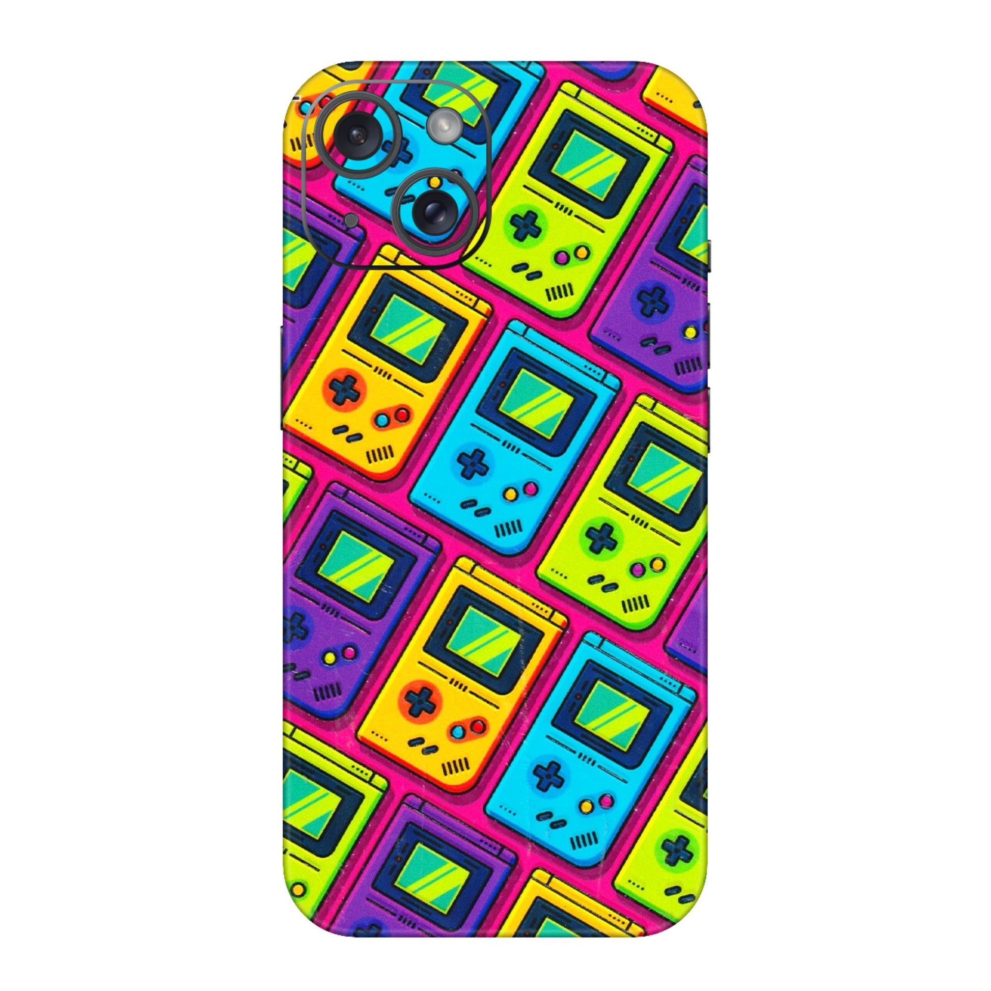 Apple iPhone Skins (All Models) - Gameboy Colourful - 3D Embossed Finish (L-266) iPhone 15
