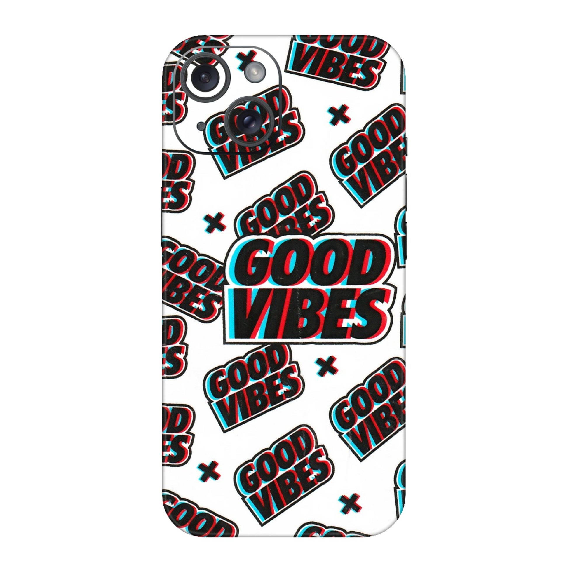 Apple iPhone Skins (All Models) - Good Vibes - 3D Embossed Finish (L-282) iPhone 15