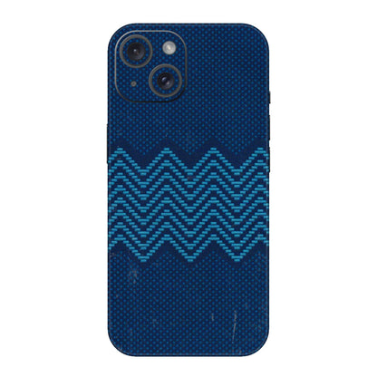 Apple iPhone Skins (All Models) - Blue Sober Waves - 3D Embossed Finish (L-306) iPhone 15