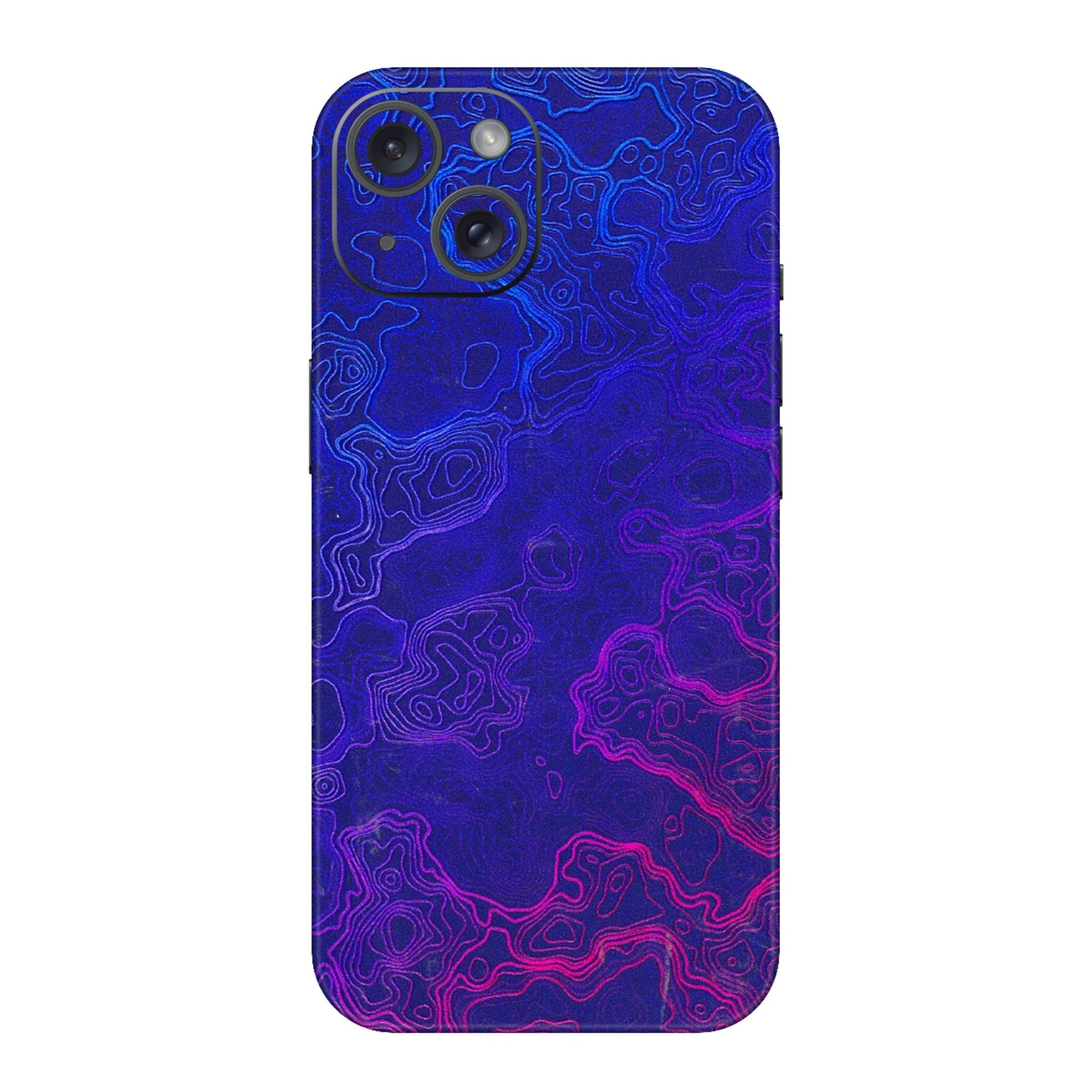 Apple iPhone Skins (All Models) - Purple Ripples Swirl - 3D Embossed Finish (L-314) iPhone 15