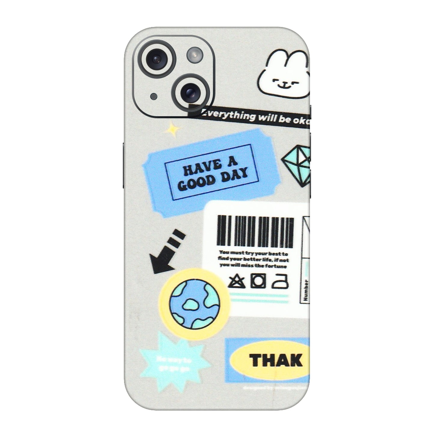Apple iPhone Skins (All Models) - Will Be Okay Design - 3D Embossed Finish (L-316) iPhone 15