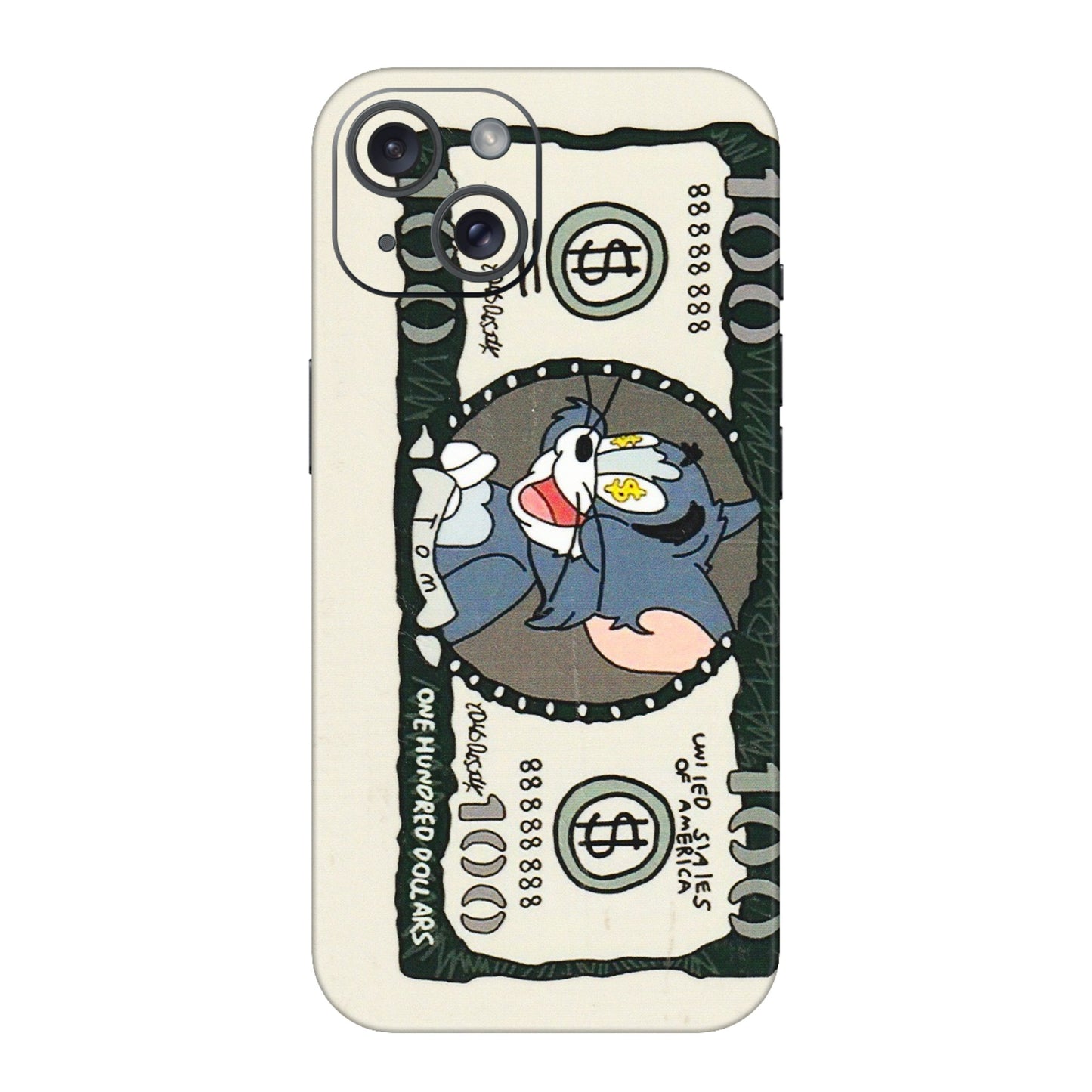 Apple iPhone Skins (All Models) - Tom Hundred Dollar - 3D Embossed Finish (L-324) iPhone 15