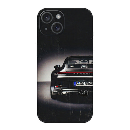 Apple iPhone Skins (All Models) - New Black Porsche GT3 - 3D Embossed Finish (L-327) iPhone 15