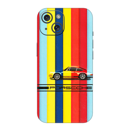 Apple iPhone Skins (All Models) - Multicolour Porche - 3D Embossed Finish (L-39) iPhone 15