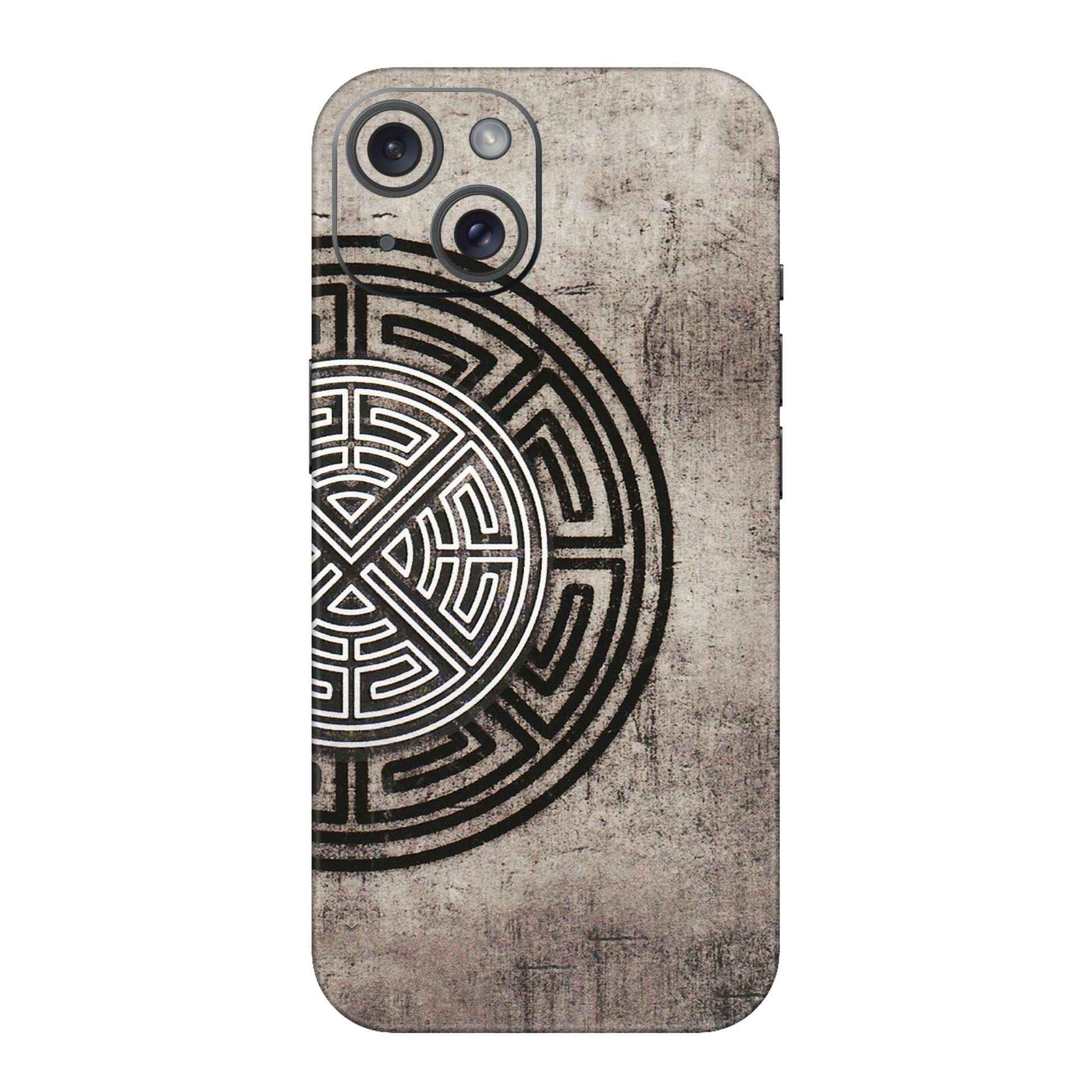 Apple iPhone Skins (All Models) - Mysterious Circular Design - 3D Embossed Finish (L-63) iPhone 15