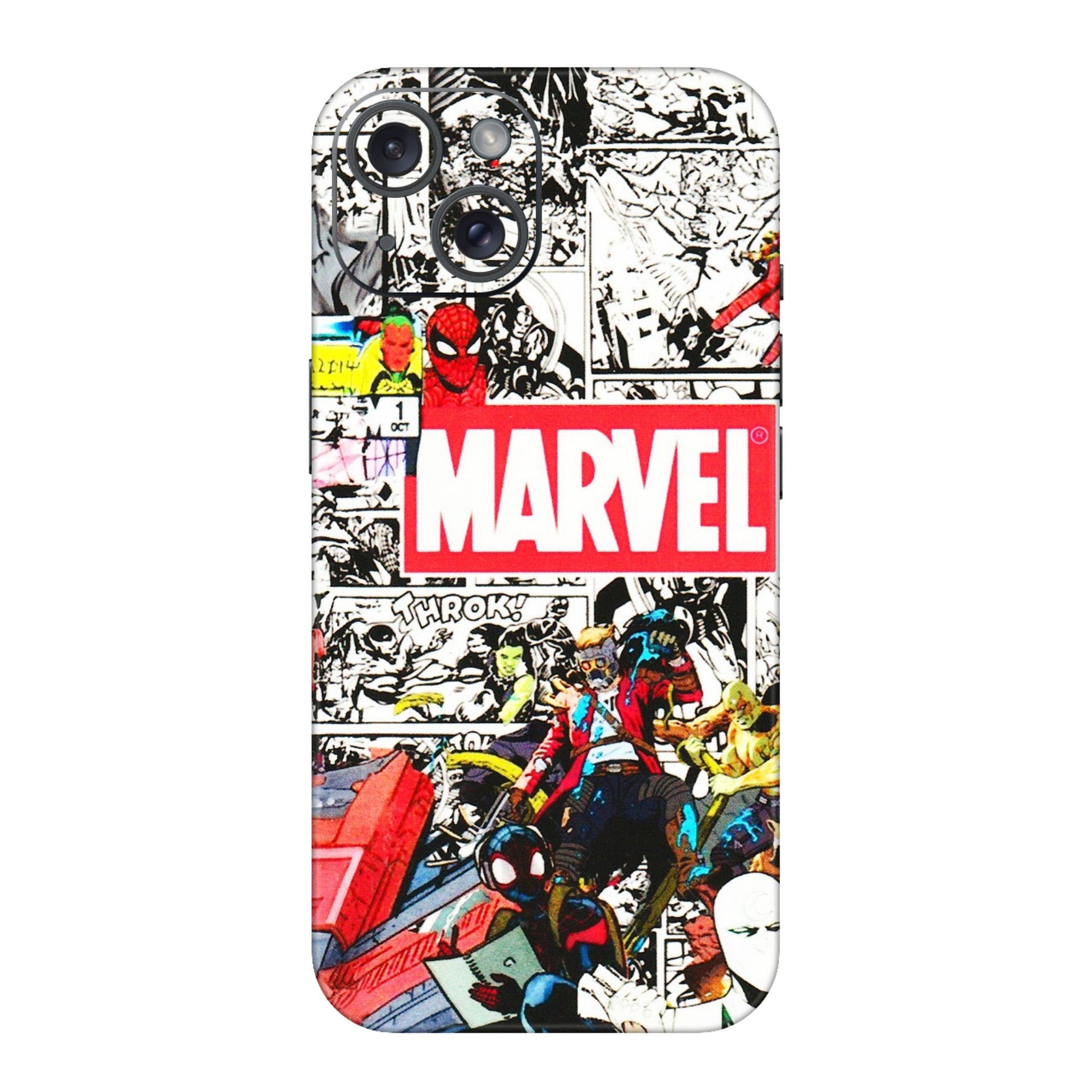 Apple iPhone Skins (All Models) - Marvel Colorful Comic - 3D Embossed Finish (L-64) iPhone 15