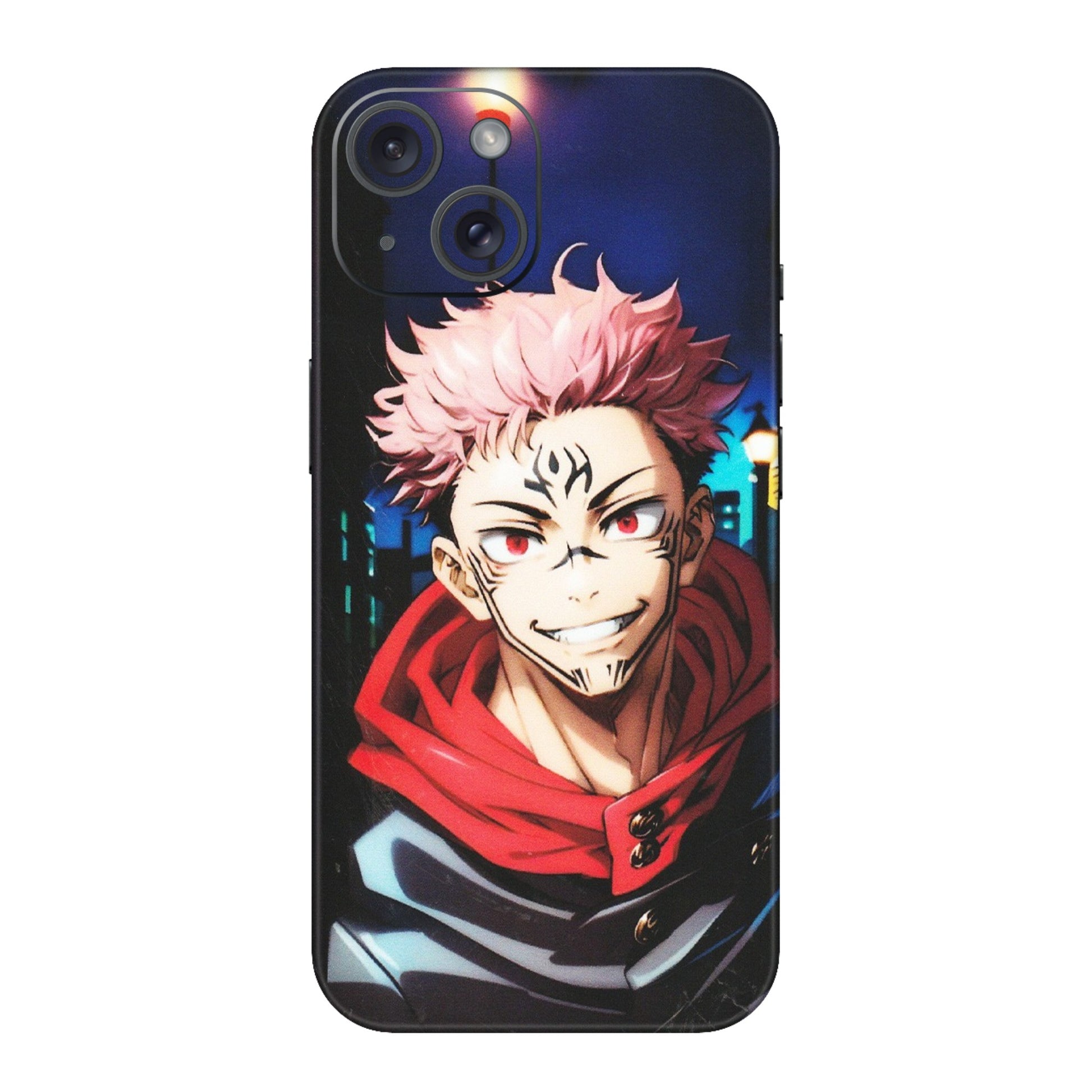 Apple iPhone Skins (All Models) - Yuji Itadori Funny Face Anime - Matte Finish (M-152) iPhone 15
