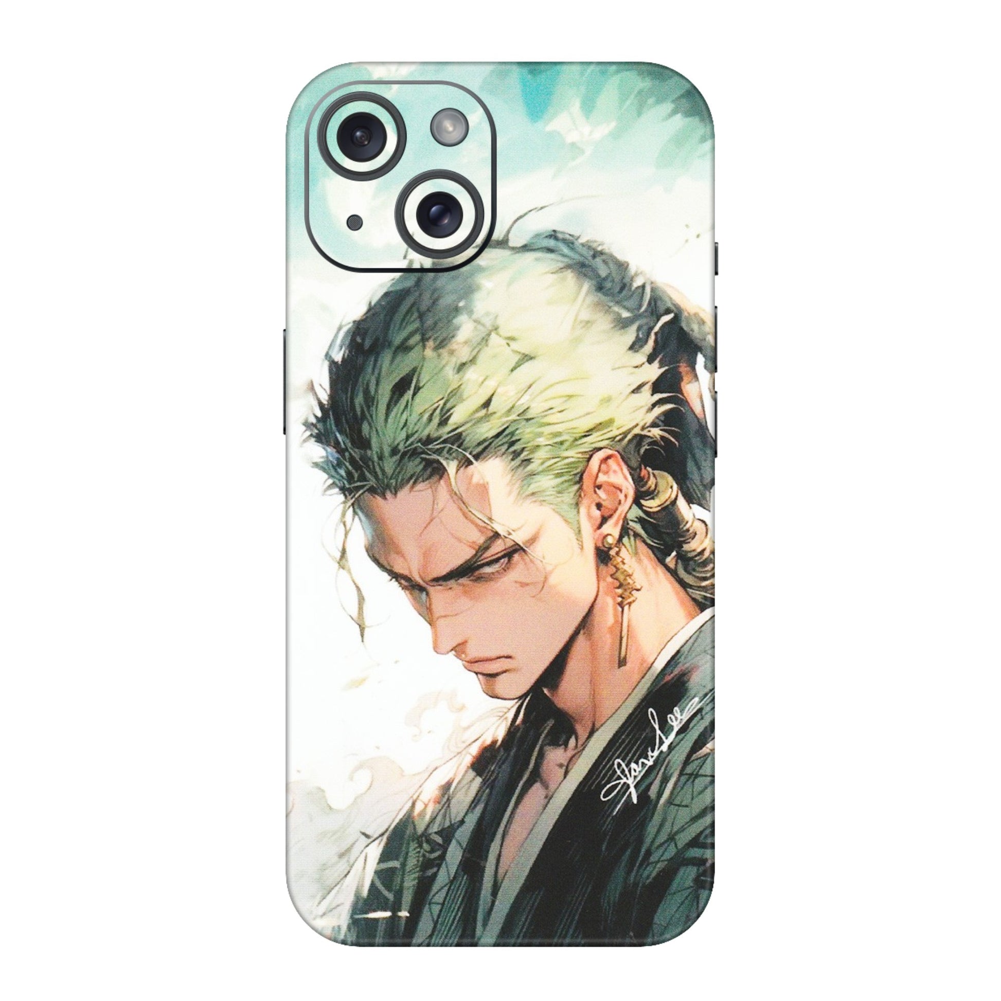 Apple iPhone Skins (All Models) - Pirate Hunter One Piece Anime - Matte Finish (M-157) iPhone 15