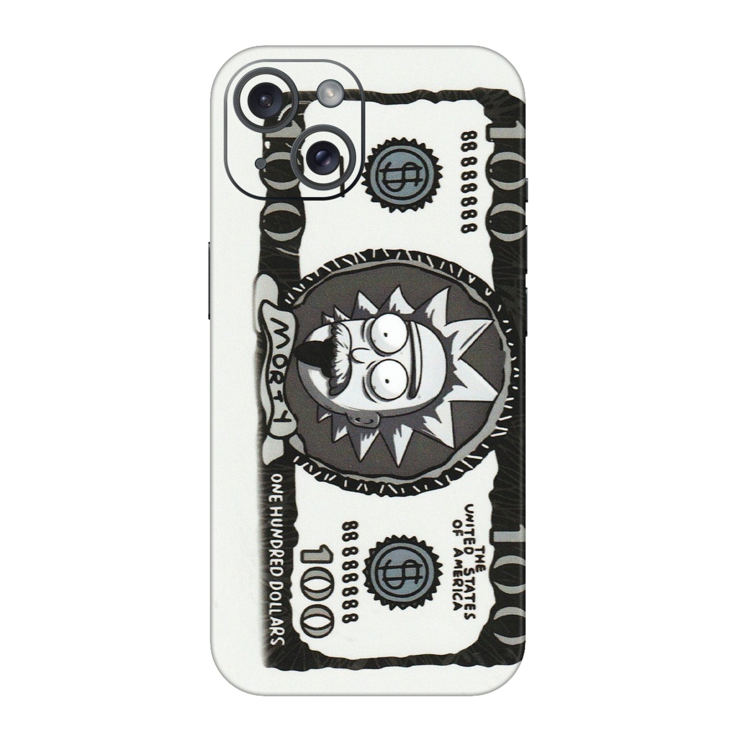 Apple iPhone Skins (All Models) - Rick And Morty Hundred Dollar Anime - Matte Finish (M-161) iPhone 15