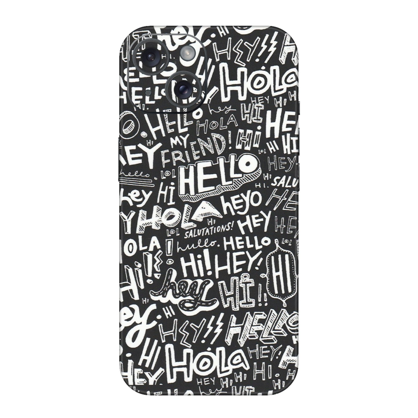 Apple iPhone Skins (All Models) - Hi Hello Doodles - Matte Finish (M-25) iPhone 15