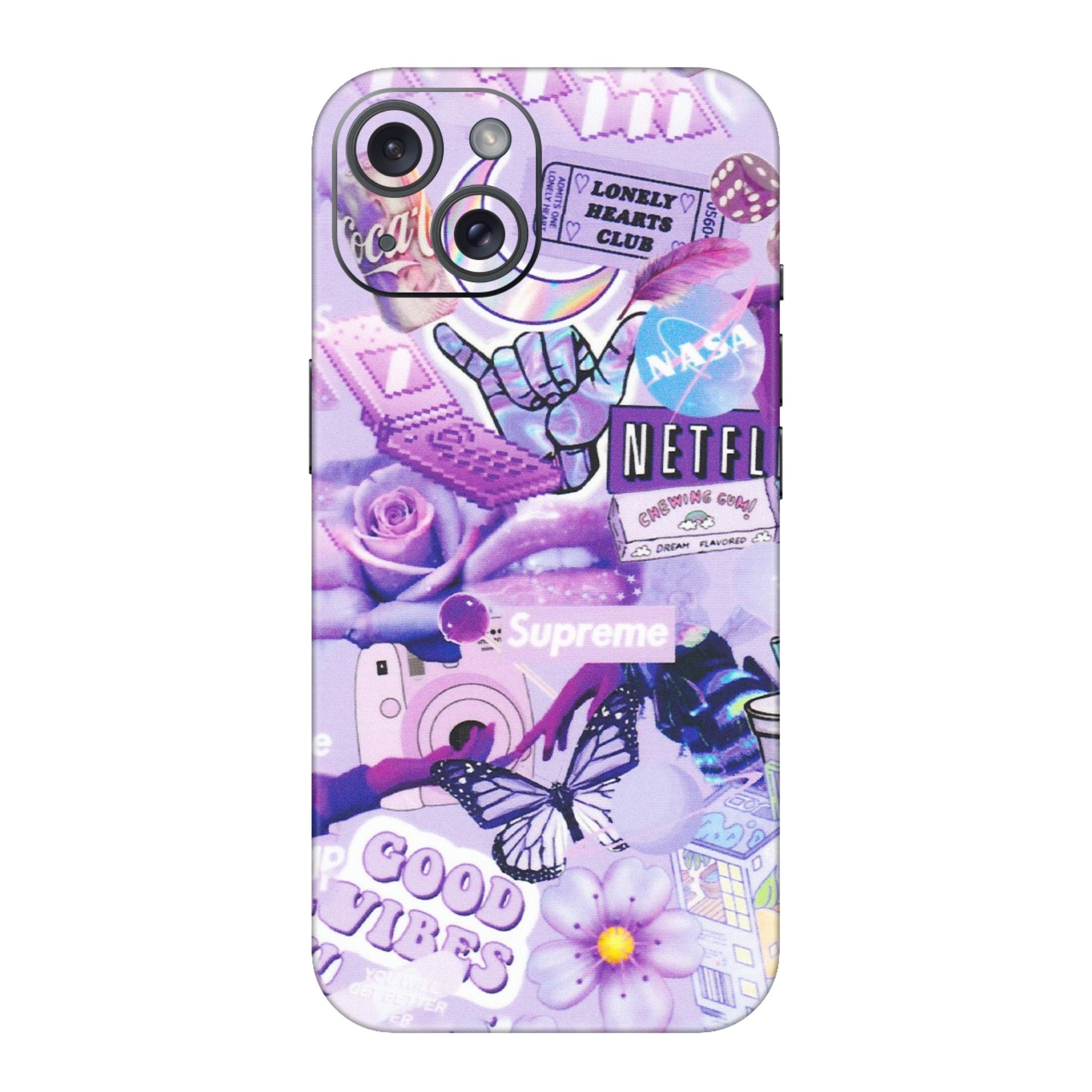Apple iPhone Skins (All Models) - Supreme Purple Magic - Matte Finish (M-88) iPhone 15