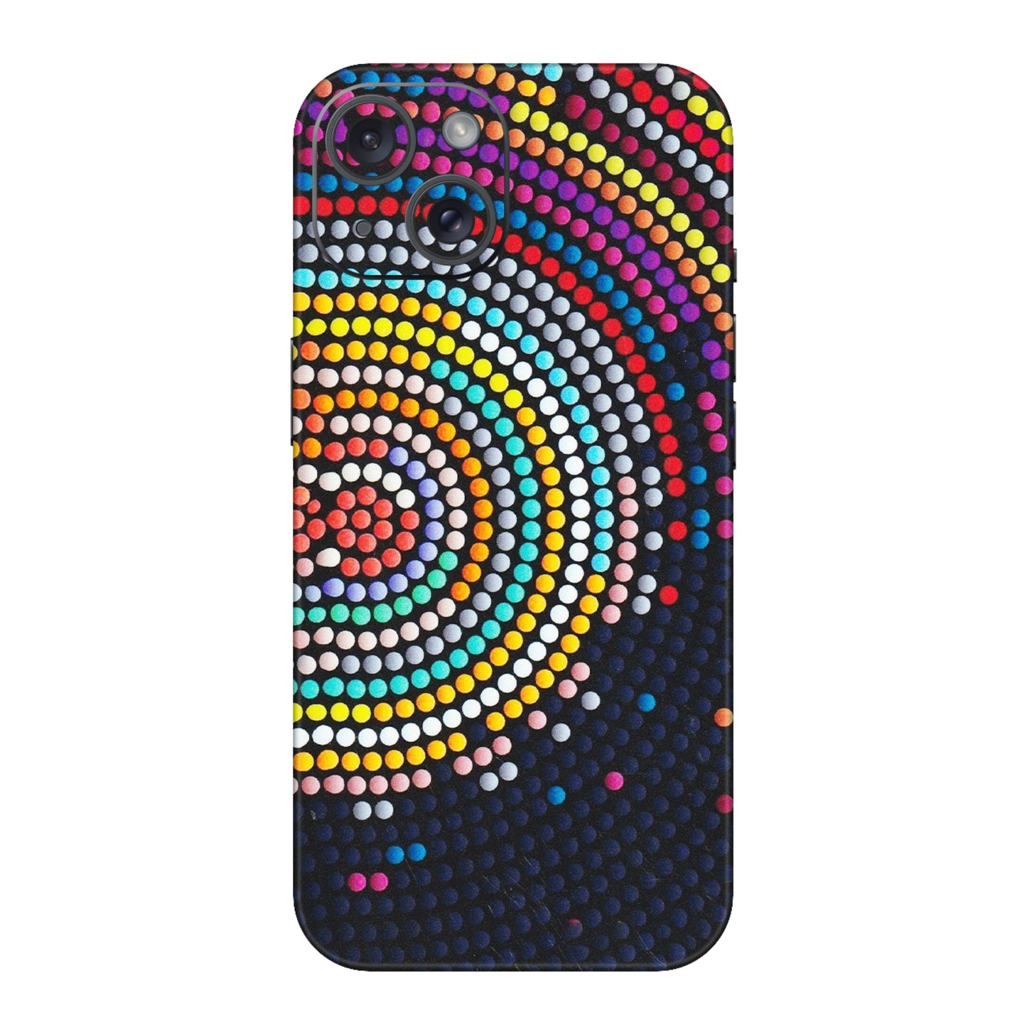 Apple iPhone Skins (All Models) - Rainbow Dot Mandala - Matte Finish (M-97) iPhone 15