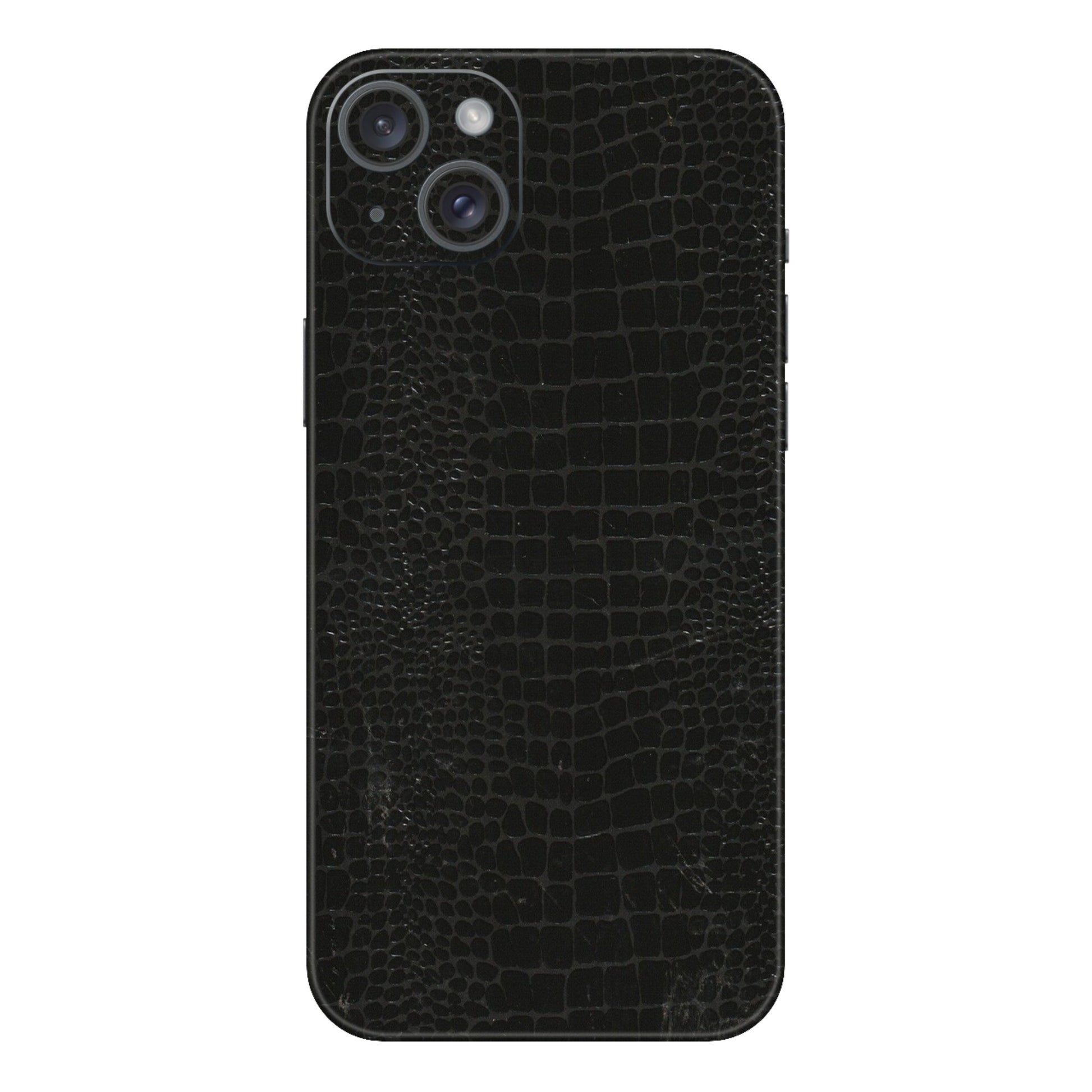 Apple iPhone Skins (All Models) - Snake Leather Black - 3D Embossed Finish (L-107) iPhone 15 Plus