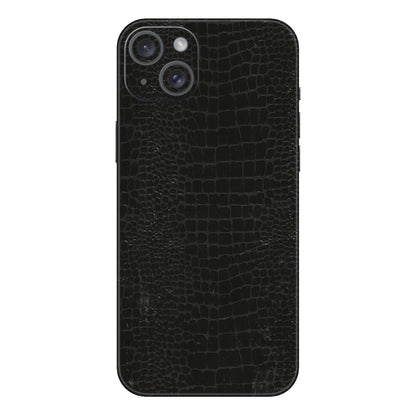 Apple iPhone Skins (All Models) - Snake Leather Black - 3D Embossed Finish (L-107) iPhone 15 Plus