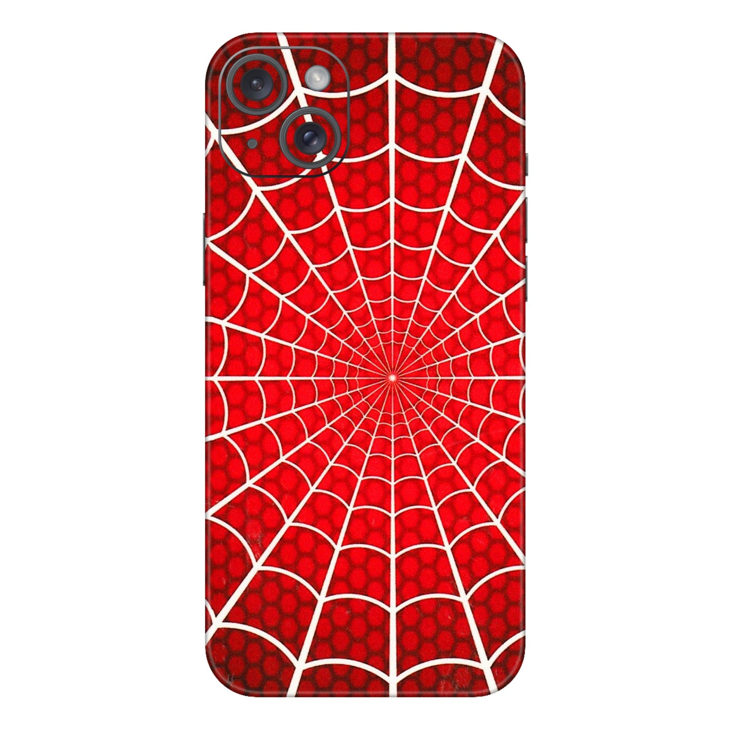 Apple iPhone Skins (All Models) - Classic Spidey Web - 3D Embossed Finish (L-115) iPhone 15 Plus