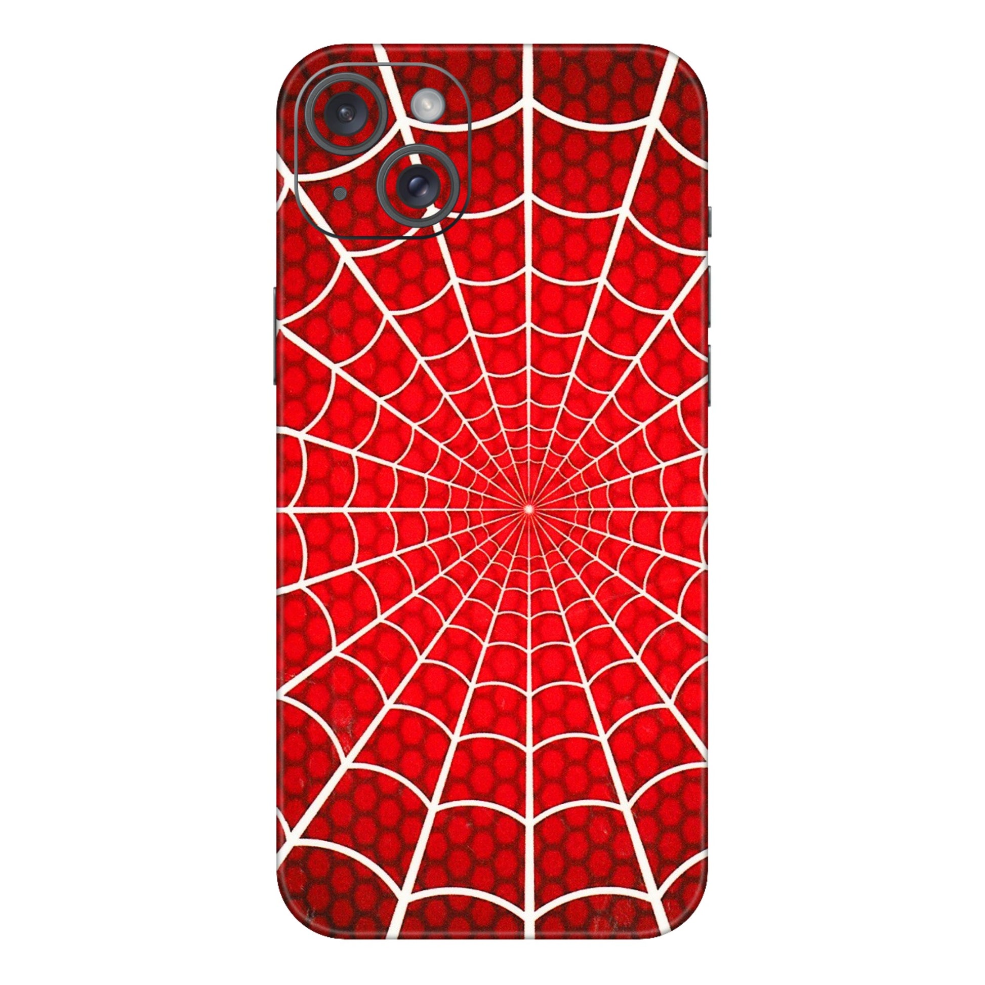 Apple iPhone Skins (All Models) - Classic Spidey Web - 3D Embossed Finish (L-115) iPhone 15 Plus