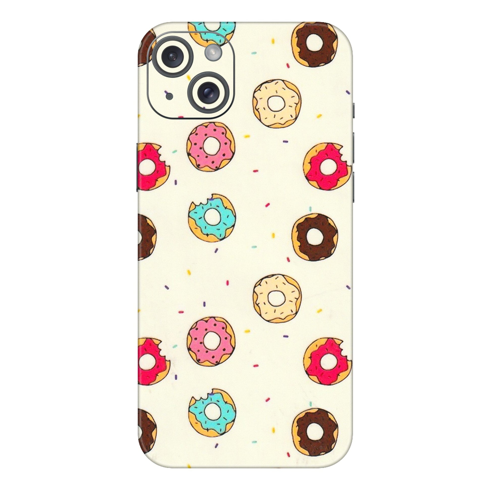 Apple iPhone Skins (All Models) - Mini Donuts Doodle Art - 3D Embossed Finish (L-122) iPhone 15 Plus