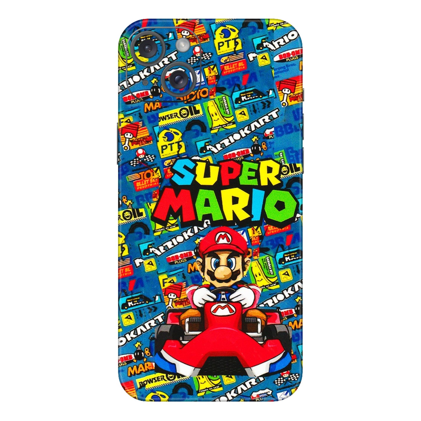 Apple iPhone Skins (All Models) - Super Mario Kart - 3D Embossed Finish (L-140) iPhone 15 Plus