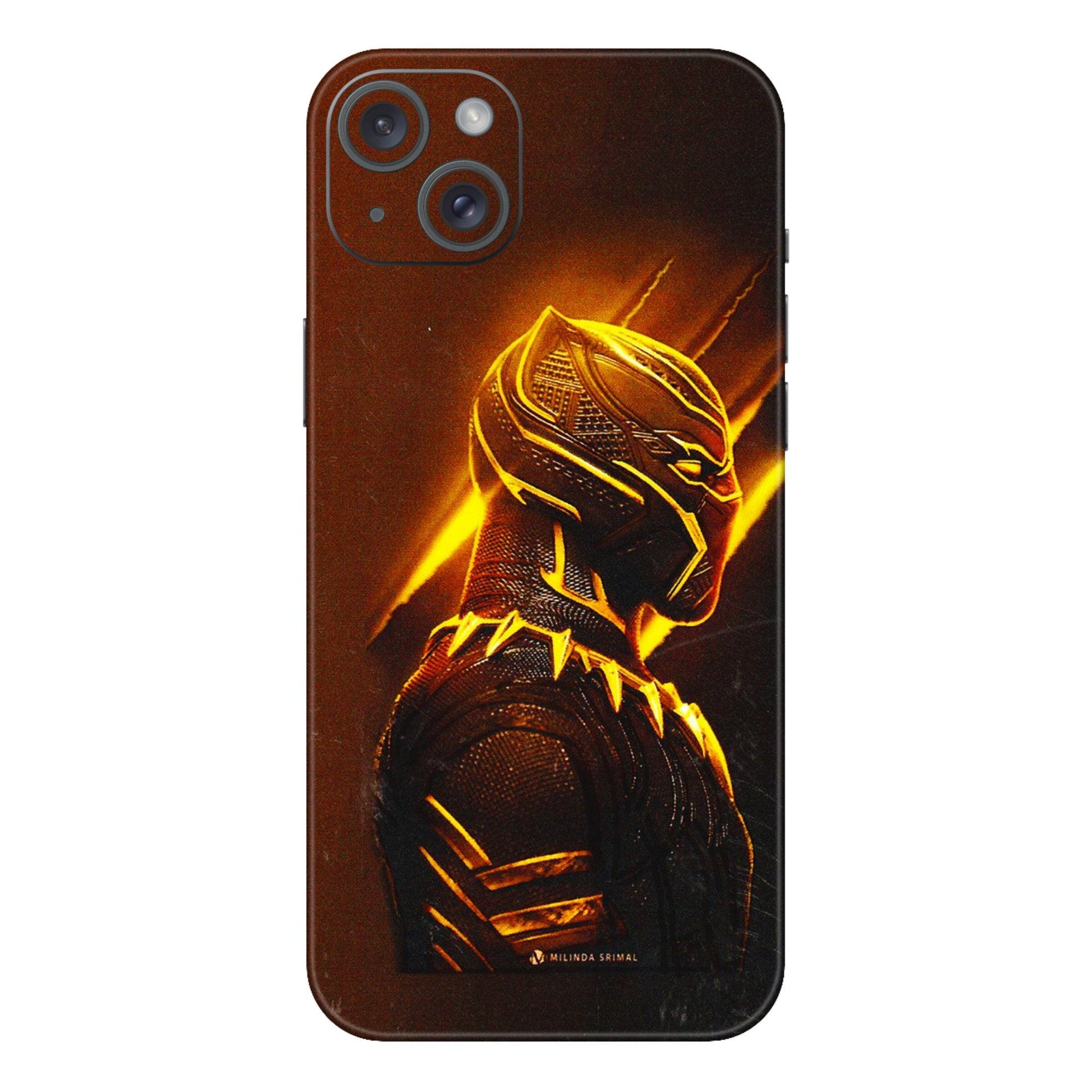 Apple iPhone Skins (All Models) - Gold Black Panther - 3D Embossed Finish (L-181) iPhone 15 Plus