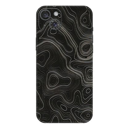 Apple iPhone Skins (All Models) - Black Swirl - 3D Embossed Finish (L-196) iPhone 15 Plus
