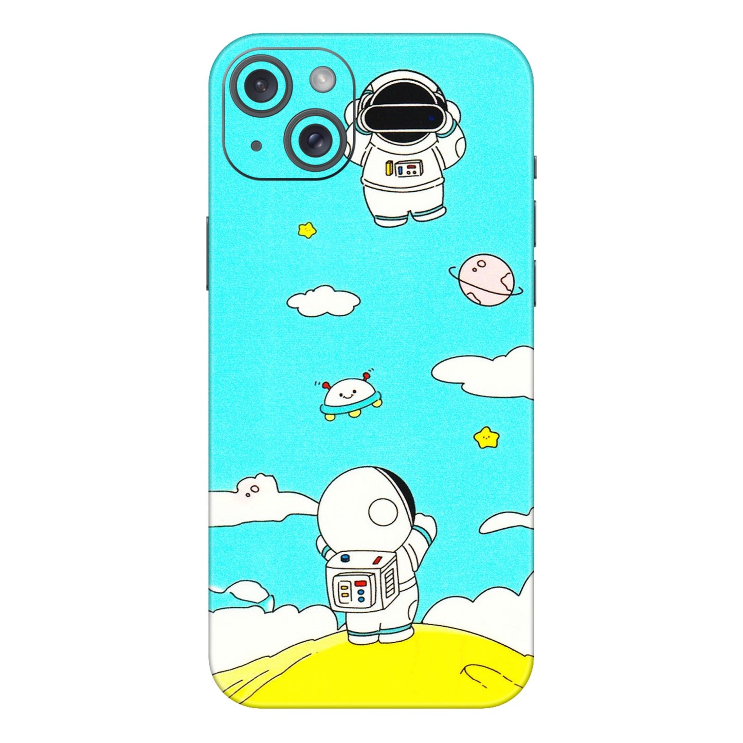 Apple iPhone Skins (All Models) - Blue Skies Astro Float - 3D Embossed Finish (L-230) iPhone 15 Plus