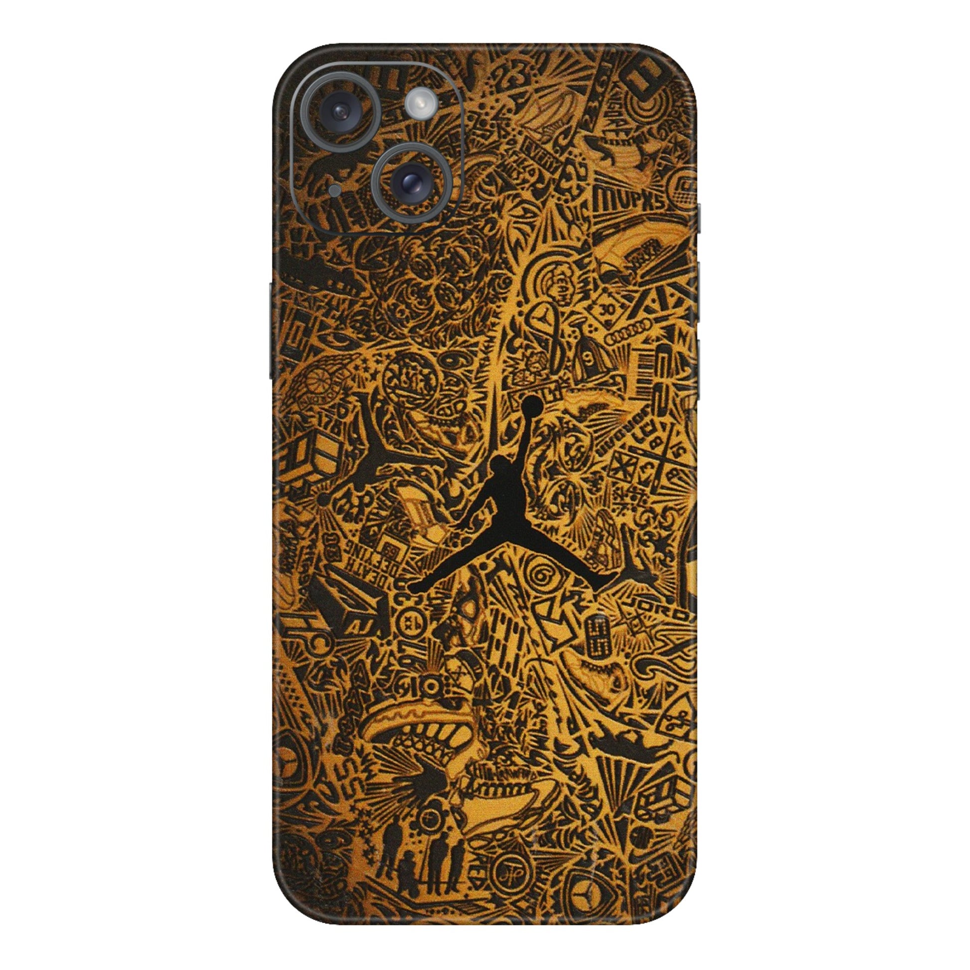 Apple iPhone Skins (All Models) - Premium Gold Basketball Player - 3D Embossed Finish (L-236) iPhone 15 Plus