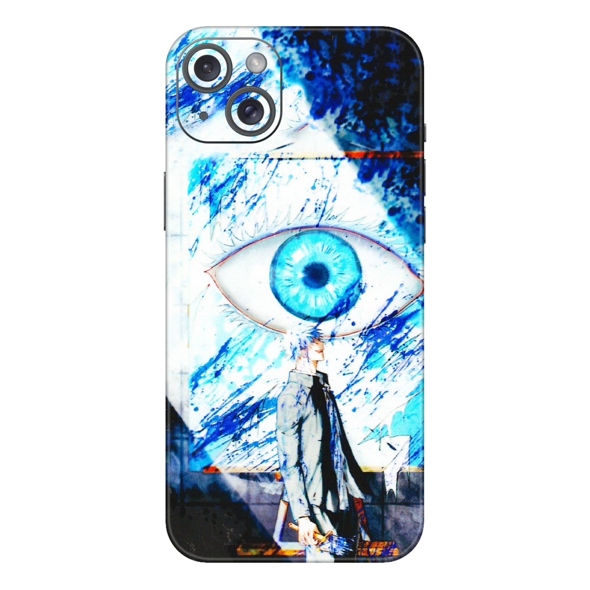 Apple iPhone Skins (All Models) - Gojo Satoru evil eye - 3D Embossed Finish (L-239) iPhone 15 Plus