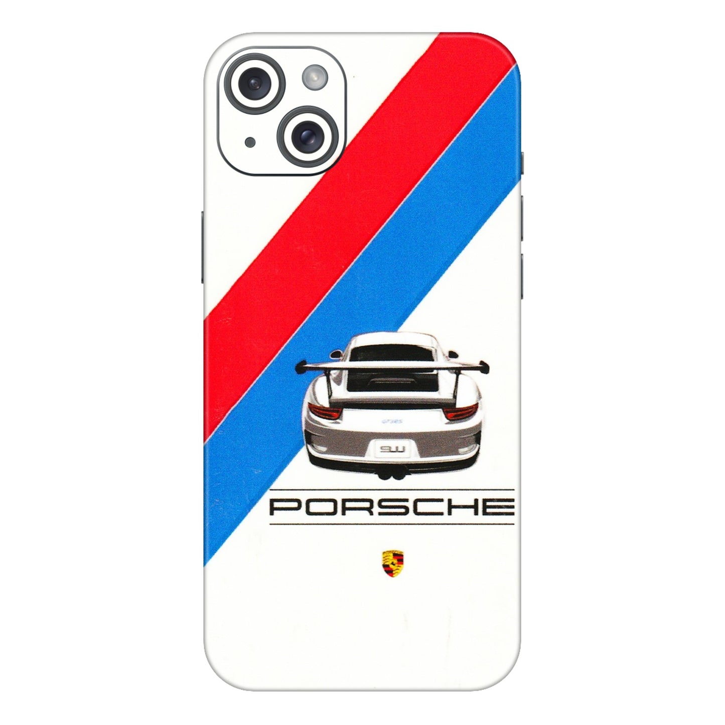 Apple iPhone Skins (All Models) - Porche Car Sober Logo - 3D Embossed Finish (L-248) iPhone 15 Plus