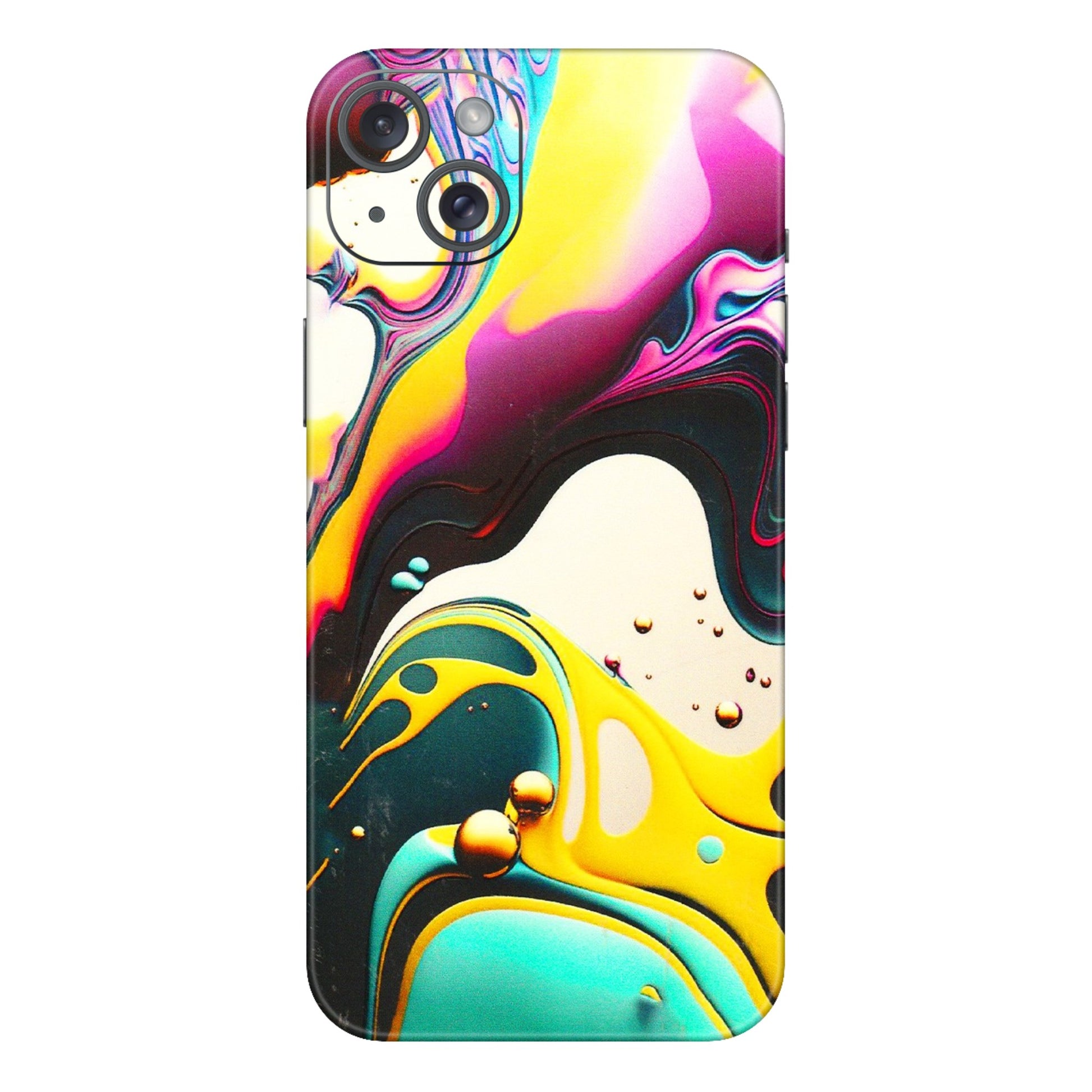 Apple iPhone Skins (All Models) - Multicolor Abstract pattern - 3D Embossed Finish (L-254) iPhone 15 Plus