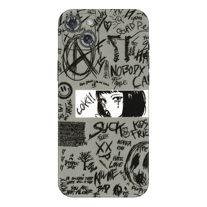 Apple iPhone Skins (All Models) - Never Have Love Anime - 3D Embossed Finish (L-260) iPhone 15 Plus