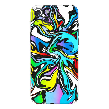 Apple iPhone Skins (All Models) - Abstract Colour Paints - 3D Embossed Finish (L-271) iPhone 15 Plus