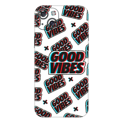 Apple iPhone Skins (All Models) - Good Vibes - 3D Embossed Finish (L-282) iPhone 15 Plus