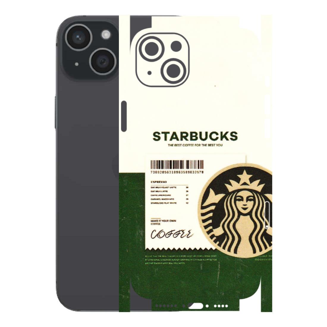 Apple iPhone Skins (All Models) - Starbucks Barcode - 3D Embossed Finish (L-308) iPhone 15 Plus