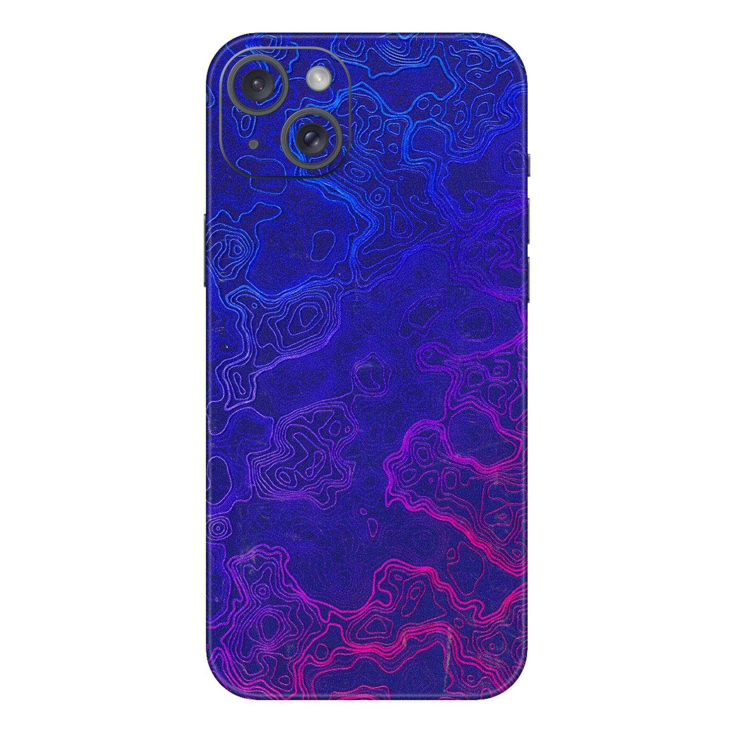 Apple iPhone Skins (All Models) - Purple Ripples Swirl - 3D Embossed Finish (L-314) iPhone 15 Plus