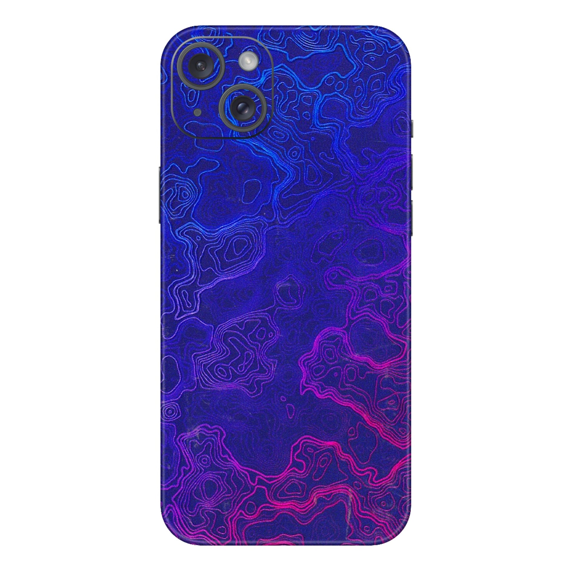 Apple iPhone Skins (All Models) - Purple Ripples Swirl - 3D Embossed Finish (L-314) iPhone 15 Plus
