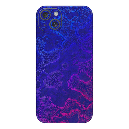Apple iPhone Skins (All Models) - Purple Ripples Swirl - 3D Embossed Finish (L-314) iPhone 15 Plus