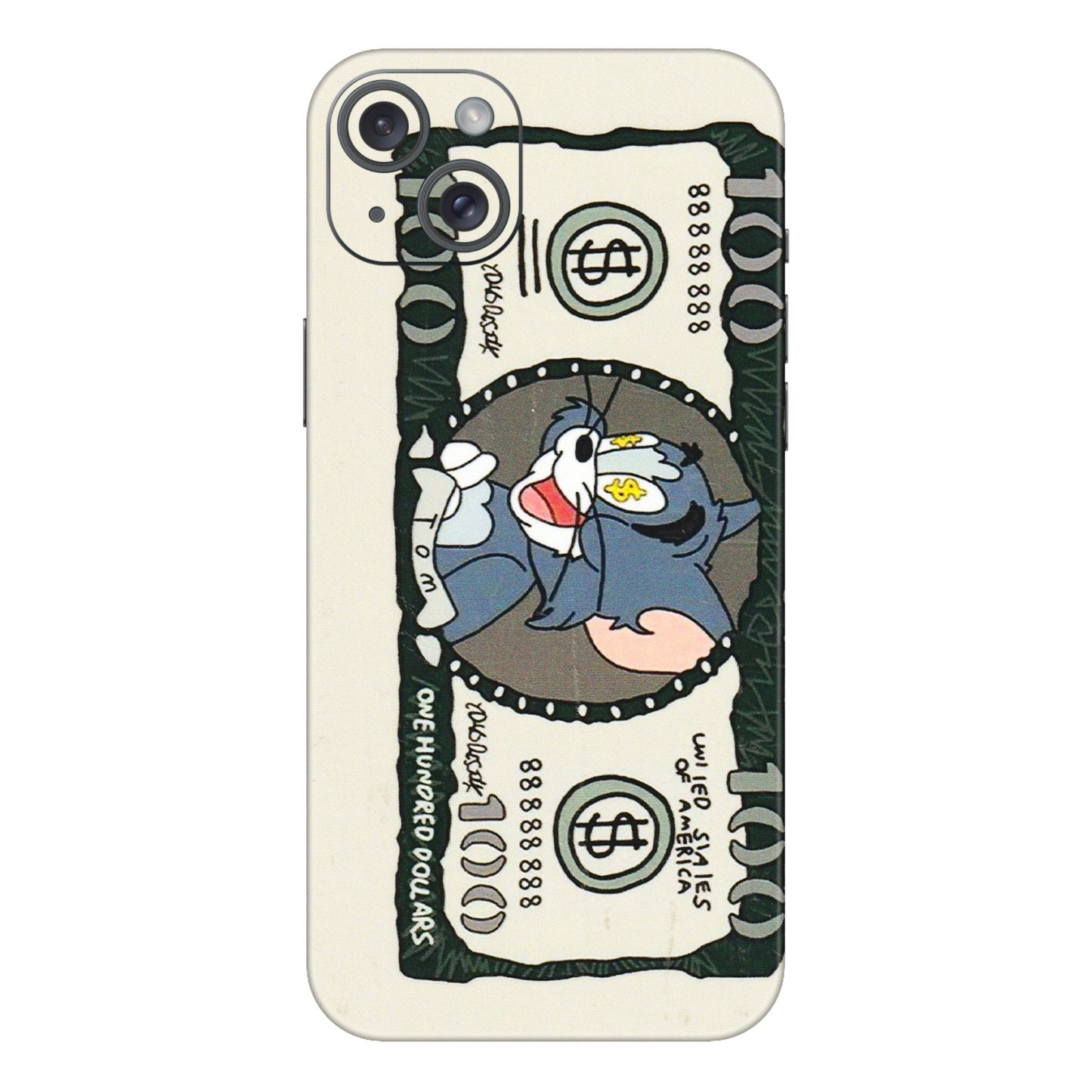 Apple iPhone Skins (All Models) - Tom Hundred Dollar - 3D Embossed Finish (L-324) iPhone 15 Plus