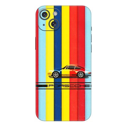 Apple iPhone Skins (All Models) - Multicolour Porche - 3D Embossed Finish (L-39) iPhone 15 Plus