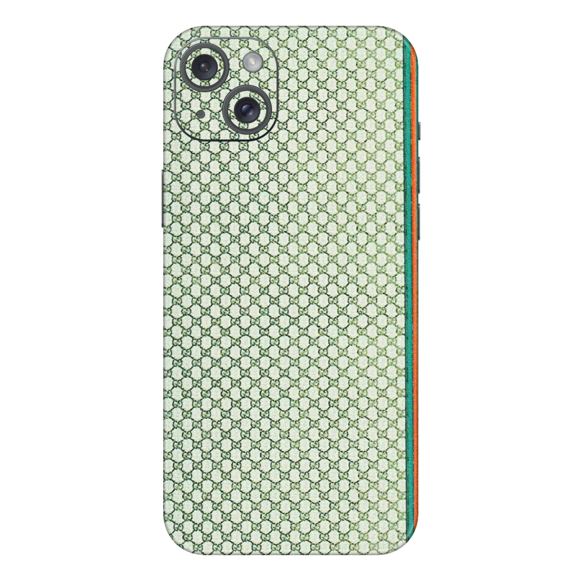 Apple iPhone Skins (All Models) - Gucci Fabric Pattern - 3D Embossed Finish (L-73) iPhone 15 Plus