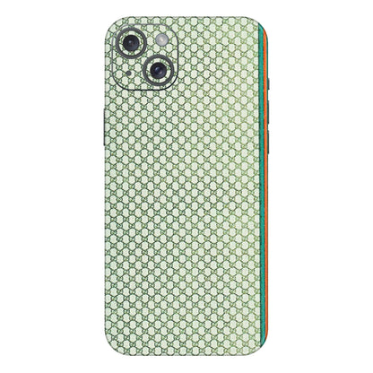 Apple iPhone Skins (All Models) - Gucci Fabric Pattern - 3D Embossed Finish (L-73) iPhone 15 Plus