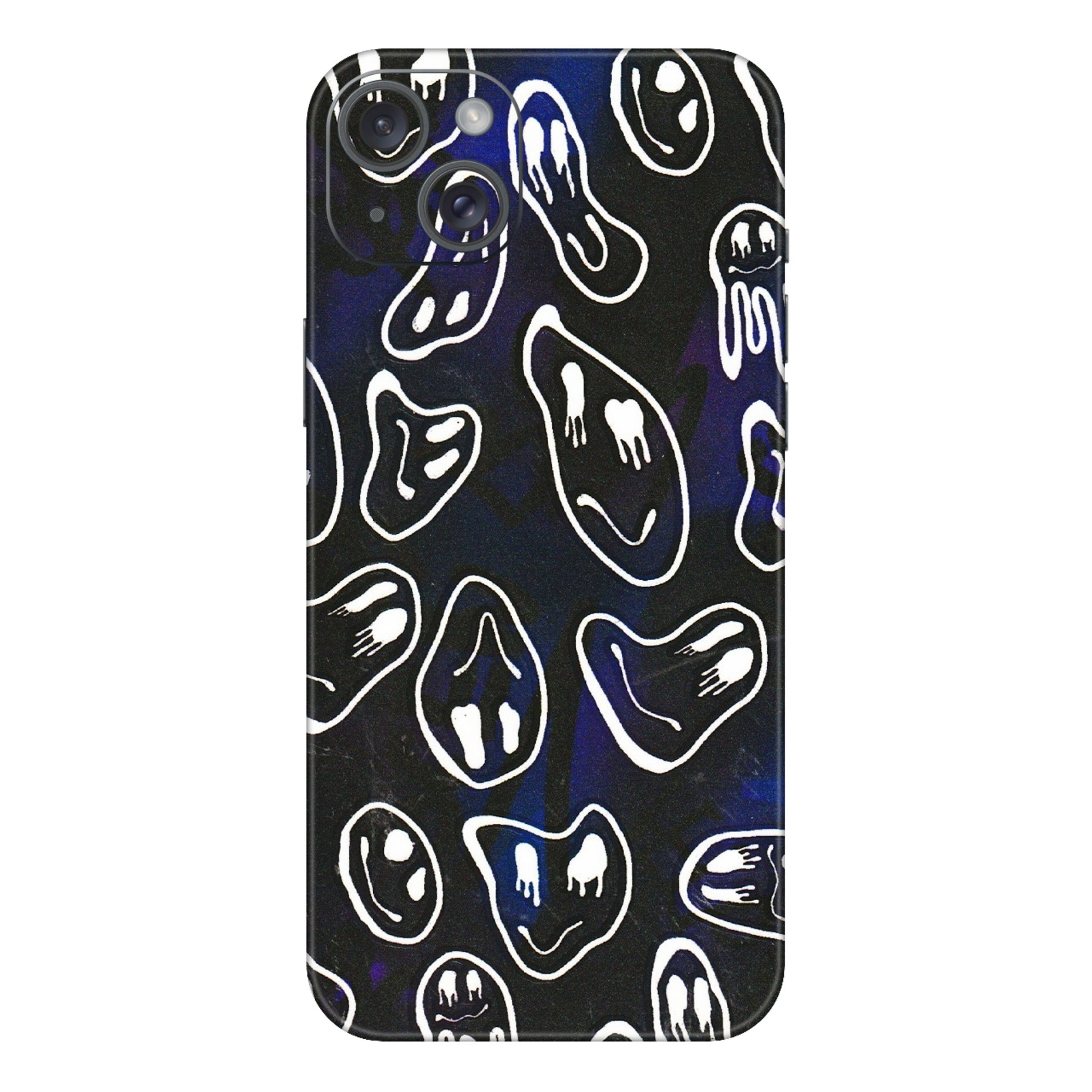 Apple iPhone Skins (All Models) - Distorted Smileys - 3D Embossed Finish (L-92) iPhone 15 Plus