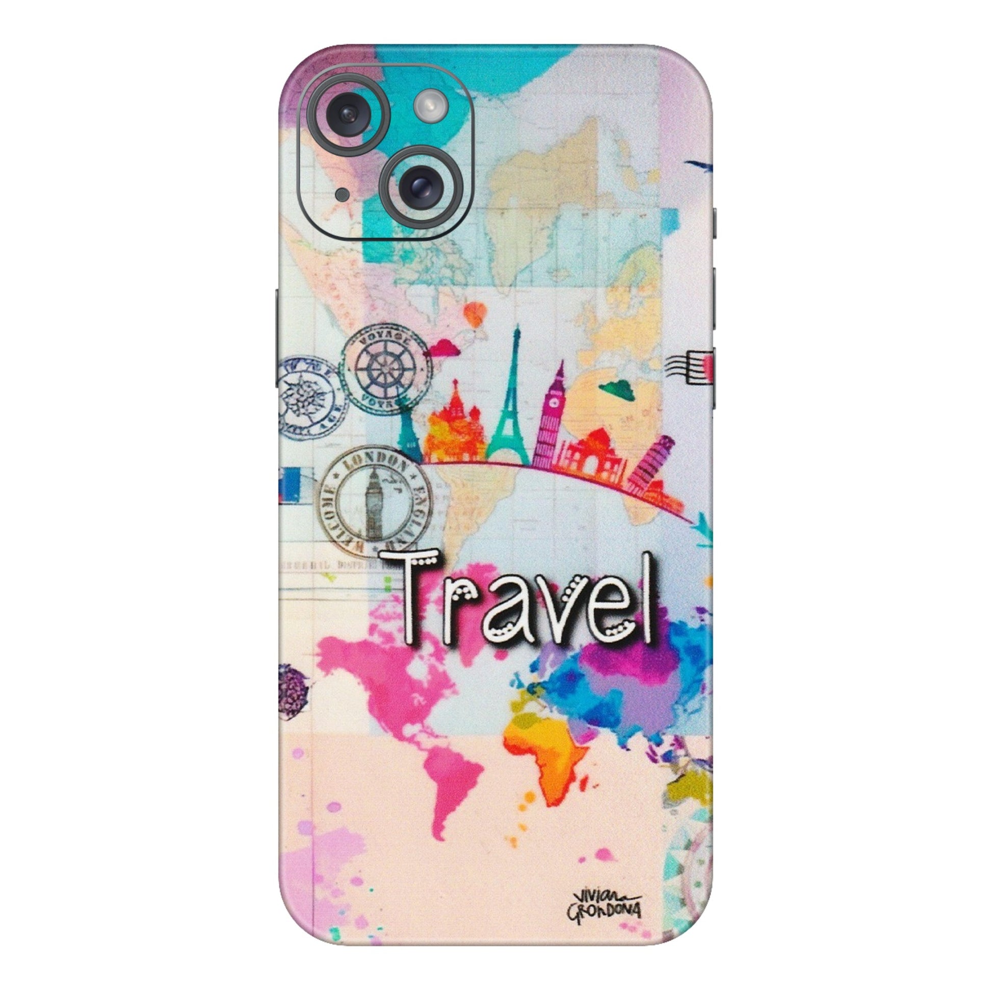 Apple iPhone Skins (All Models) - Travel The Wonders - Matte Finish (M-108) iPhone 15 Plus