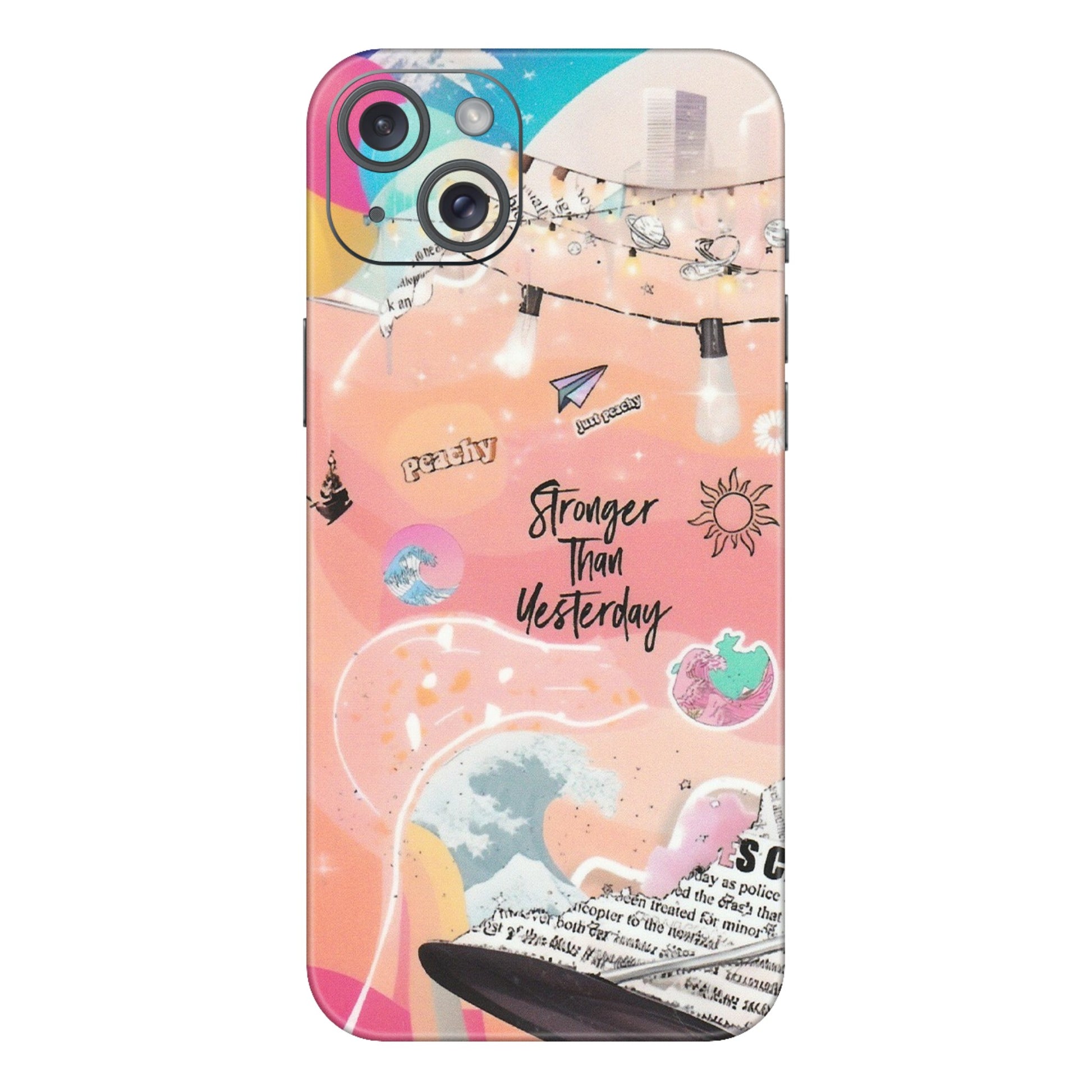 Apple iPhone Skins (All Models) - Stronger Then Yesterday - Matte Finish (M-128) iPhone 15 Plus