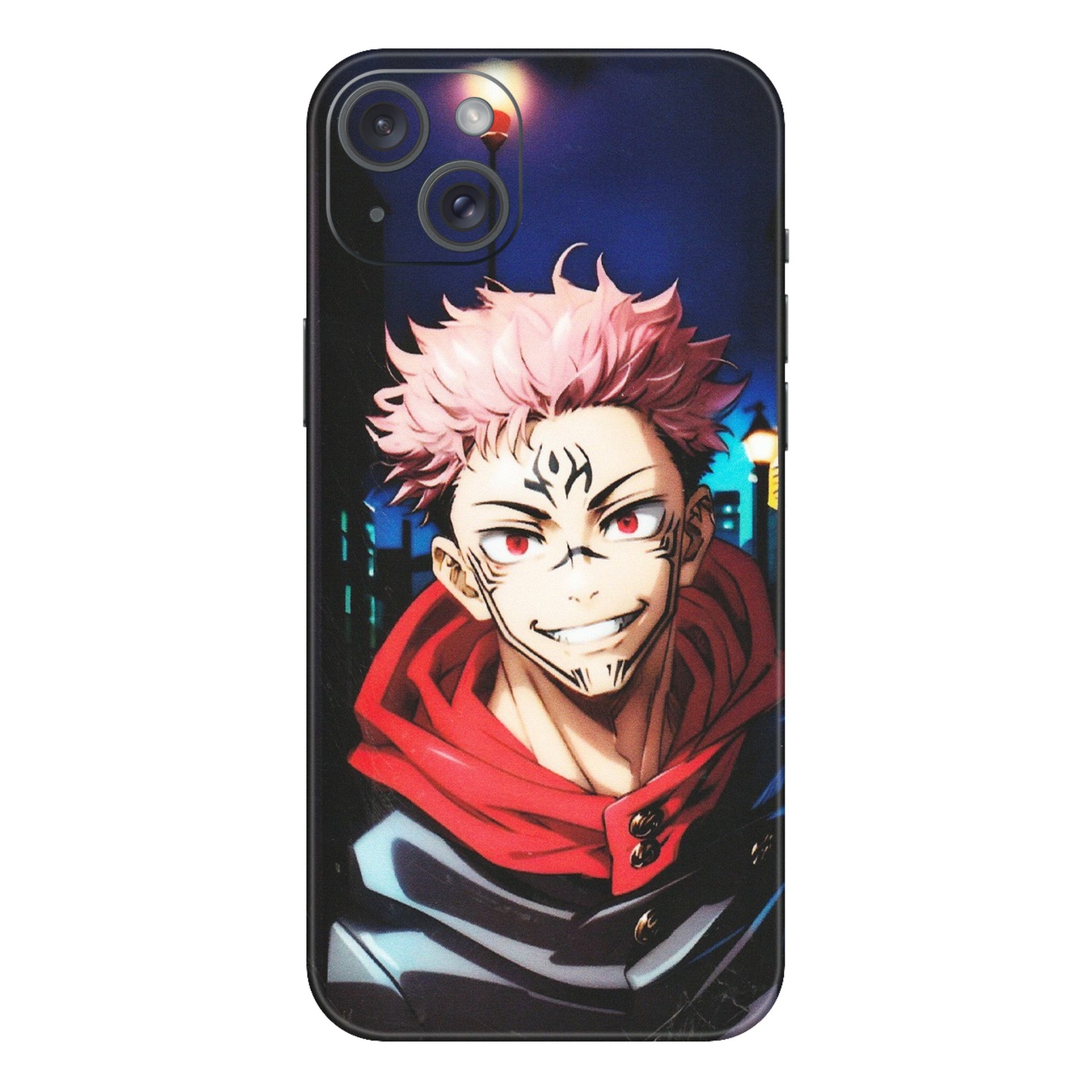 Apple iPhone Skins (All Models) - Yuji Itadori Funny Face Anime - Matte Finish (M-152) iPhone 15 Plus