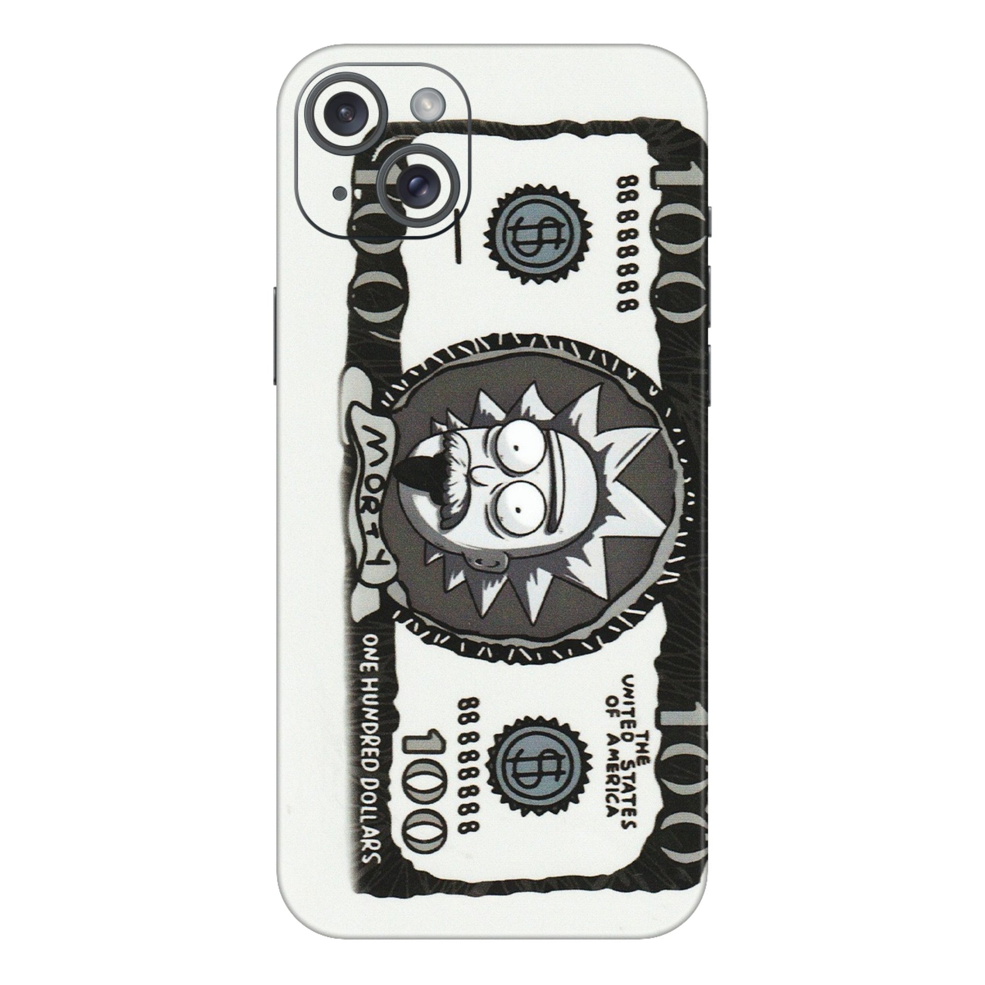 Apple iPhone Skins (All Models) - Rick And Morty Hundred Dollar Anime - Matte Finish (M-161) iPhone 15 Plus