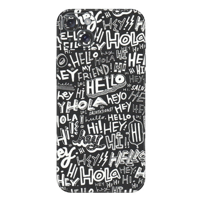 Apple iPhone Skins (All Models) - Hi Hello Doodles - Matte Finish (M-25) iPhone 15 Plus